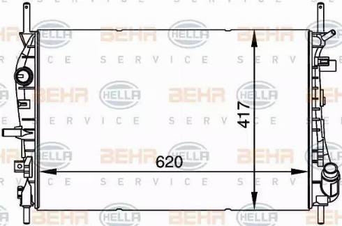 HELLA 8MK 376 764-381 - Radiatore, Raffreddamento motore autozon.pro