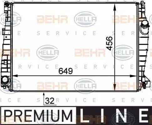 HELLA 8MK 376 764-331 - Radiatore, Raffreddamento motore autozon.pro