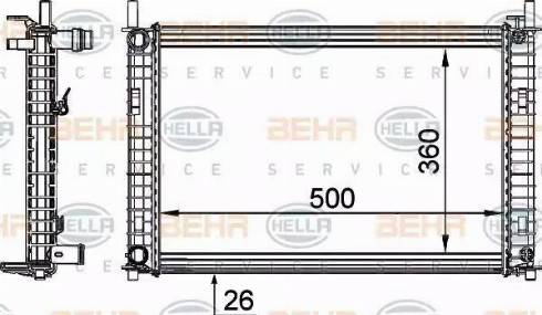 HELLA 8MK 376 764-321 - Radiatore, Raffreddamento motore autozon.pro