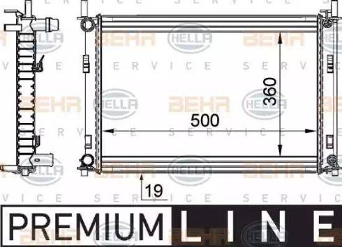 HELLA 8MK 376 764-291 - Radiatore, Raffreddamento motore autozon.pro