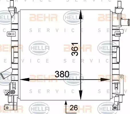 HELLA 8MK 376 764-251 - Radiatore, Raffreddamento motore autozon.pro