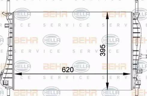 HELLA 8MK 376 764-231 - Radiatore, Raffreddamento motore autozon.pro