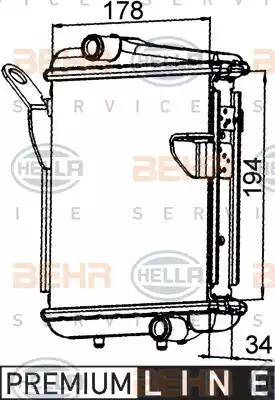 HELLA 8MK 376 765-271 - Radiatore, Raffreddamento motore autozon.pro