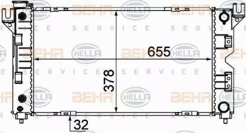 HELLA 8MK 376 766-541 - Radiatore, Raffreddamento motore autozon.pro