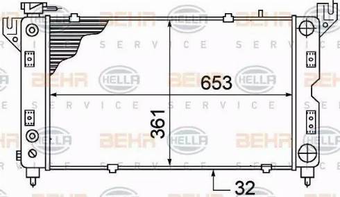 HELLA 8MK 376 766-521 - Radiatore, Raffreddamento motore autozon.pro