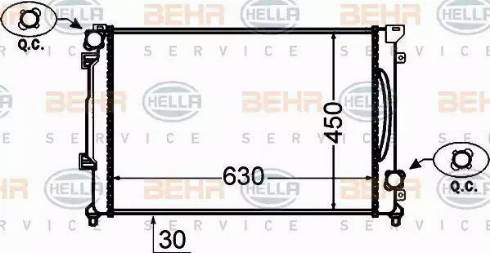 HELLA 8MK 376 766-191 - Radiatore, Raffreddamento motore autozon.pro