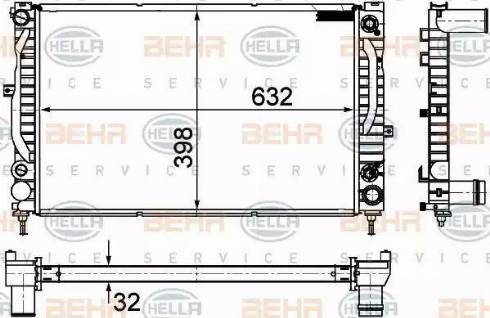 HELLA 8MK 376 766-141 - Radiatore, Raffreddamento motore autozon.pro