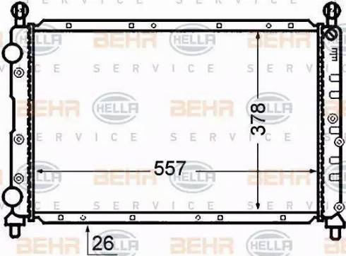 HELLA 8MK 376 766-101 - Radiatore, Raffreddamento motore autozon.pro