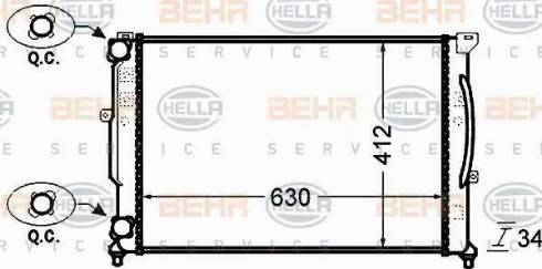 HELLA 8MK 376 766-354 - Radiatore, Raffreddamento motore autozon.pro