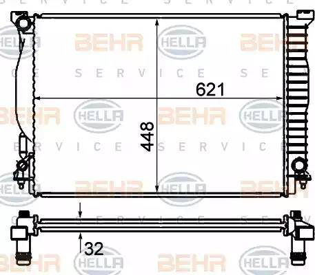 HELLA 8MK 376 766-321 - Radiatore, Raffreddamento motore autozon.pro