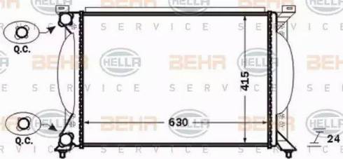 HELLA 8MK 376 766-264 - Radiatore, Raffreddamento motore autozon.pro