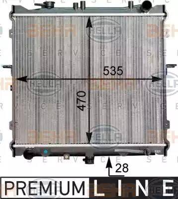 HELLA 8MK 376 763-501 - Radiatore, Raffreddamento motore autozon.pro