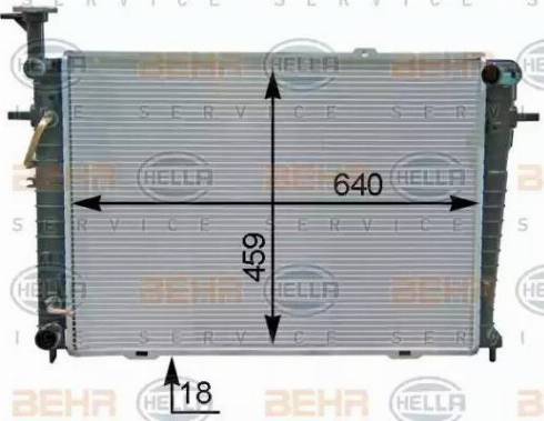 HELLA 8MK 376 763-691 - Radiatore, Raffreddamento motore autozon.pro