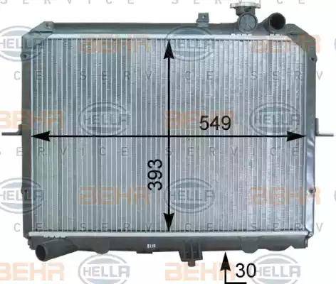 HELLA 8MK 376 763-641 - Radiatore, Raffreddamento motore autozon.pro