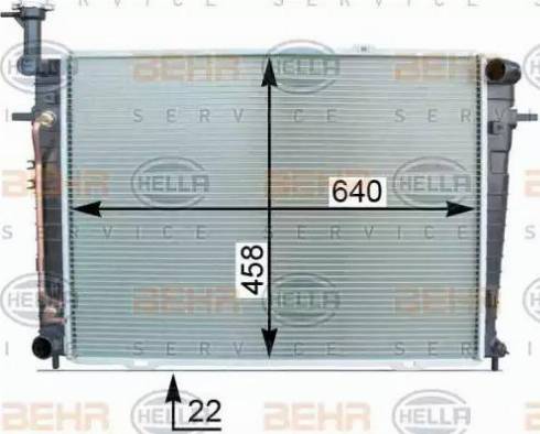 HELLA 8MK 376 763-674 - Radiatore, Raffreddamento motore autozon.pro