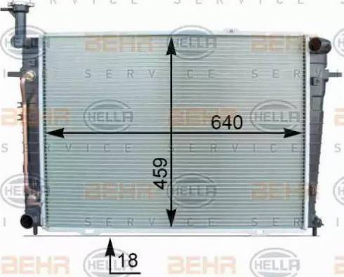 HELLA 8MK 376 763-671 - Radiatore, Raffreddamento motore autozon.pro