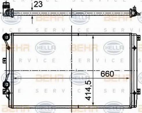 HELLA 8MK 376 763-021 - Radiatore, Raffreddamento motore autozon.pro