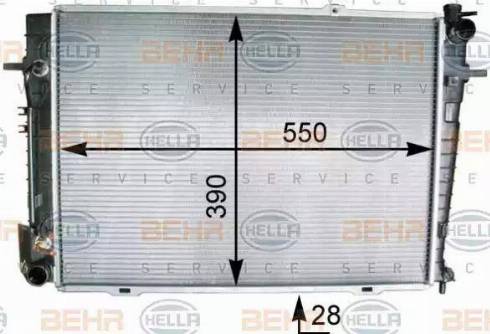 HELLA 8MK 376 763-331 - Radiatore, Raffreddamento motore autozon.pro