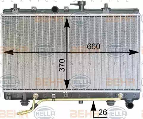 HELLA 8MK 376 762-421 - Radiatore, Raffreddamento motore autozon.pro