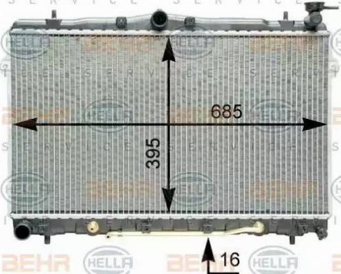 HELLA 8MK 376 762-091 - Radiatore, Raffreddamento motore autozon.pro