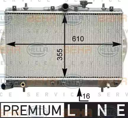 HELLA 8MK 376 762-041 - Radiatore, Raffreddamento motore autozon.pro