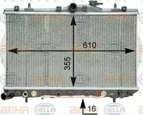 HELLA 8MK 376 762-051 - Radiatore, Raffreddamento motore autozon.pro