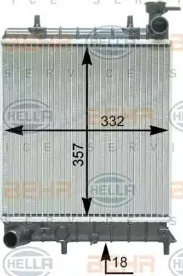 HELLA 8MK 376 762-064 - Radiatore, Raffreddamento motore autozon.pro