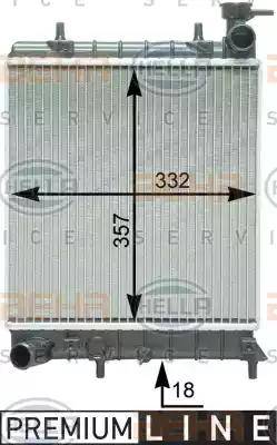 HELLA 8MK 376 762-061 - Radiatore, Raffreddamento motore autozon.pro