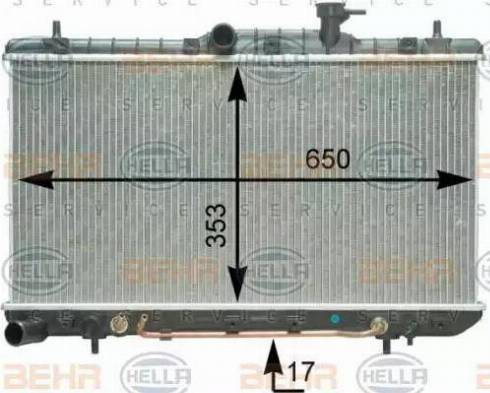 HELLA 8MK 376 762-771 - Radiatore, Raffreddamento motore autozon.pro