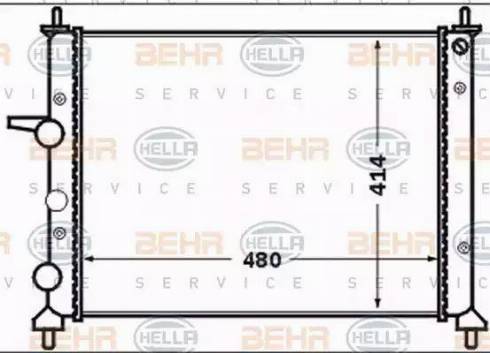 HELLA 8MK 376 767-591 - Radiatore, Raffreddamento motore autozon.pro