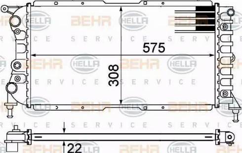 HELLA 8MK 376 767-511 - Radiatore, Raffreddamento motore autozon.pro