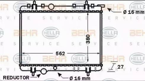 HELLA 8MK 376 767-081 - Radiatore, Raffreddamento motore autozon.pro