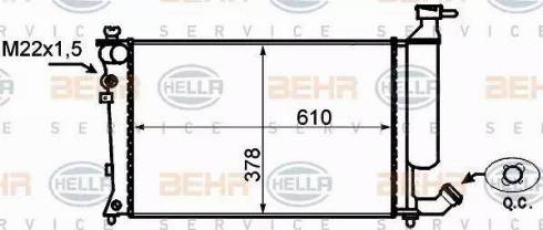 HELLA 8MK 376 767-021 - Radiatore, Raffreddamento motore autozon.pro