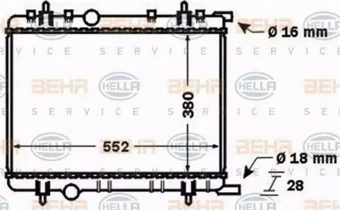 HELLA 8MK 376 767-071 - Radiatore, Raffreddamento motore autozon.pro