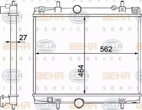 HELLA 8MK 376 767-141 - Radiatore, Raffreddamento motore autozon.pro