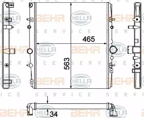 HELLA 8MK 376 767-131 - Radiatore, Raffreddamento motore autozon.pro