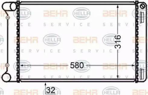 HELLA 8MK 376 704-641 - Radiatore, Raffreddamento motore autozon.pro