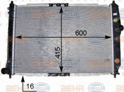 HELLA 8MK 376 704-834 - Radiatore, Raffreddamento motore autozon.pro