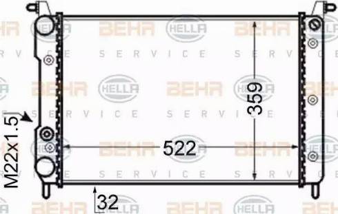 HELLA 8MK 376 704-784 - Radiatore, Raffreddamento motore autozon.pro