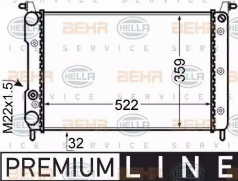 HELLA 8MK 376 704-781 - Radiatore, Raffreddamento motore autozon.pro