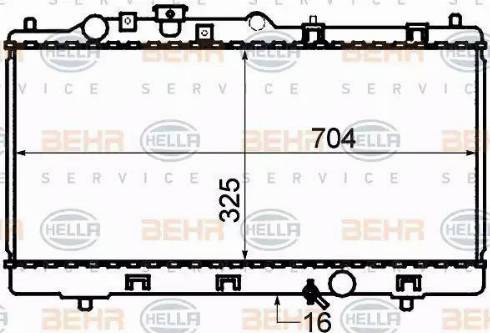 HELLA 8MK 376 705-541 - Radiatore, Raffreddamento motore autozon.pro