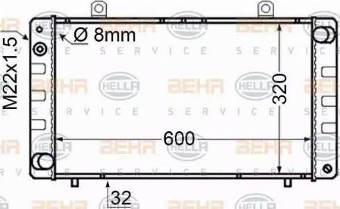 HELLA 8MK 376 705-651 - Radiatore, Raffreddamento motore autozon.pro