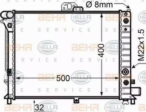 HELLA 8MK 376 705-611 - Radiatore, Raffreddamento motore autozon.pro