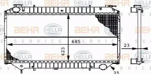 HELLA 8MK 376 706-421 - Radiatore, Raffreddamento motore autozon.pro