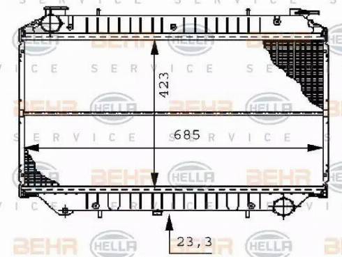 HELLA 8MK 376 706-531 - Radiatore, Raffreddamento motore autozon.pro