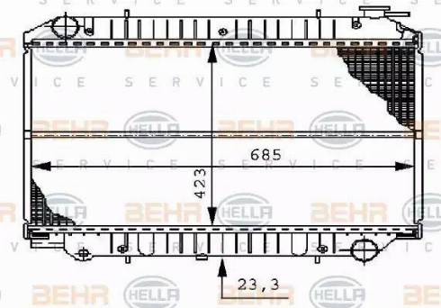 HELLA 8MK 376 706-521 - Radiatore, Raffreddamento motore autozon.pro