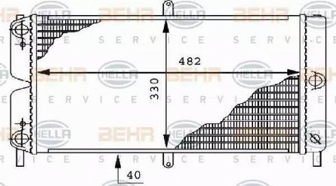 HELLA 8MK 376 706-621 - Radiatore, Raffreddamento motore autozon.pro