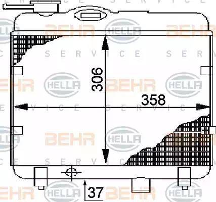 HELLA 8MK 376 706-301 - Radiatore, Raffreddamento motore autozon.pro