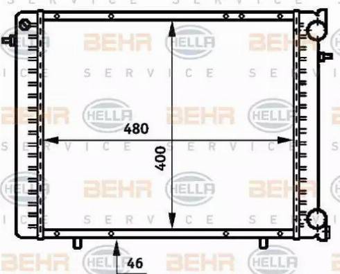 HELLA 8MK 376 706-211 - Radiatore, Raffreddamento motore autozon.pro