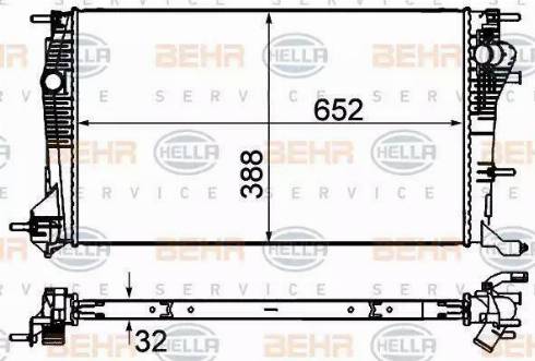 HELLA 8MK 376 700-421 - Radiatore, Raffreddamento motore autozon.pro